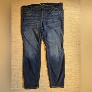 Old Navy Mid-Rise Rockstar Super Skinny Womans Plus Size 22 Blue Denim Jeans